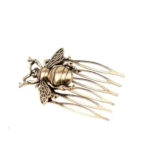 Intricate Bronze Bee Design Hair Combs - Picture 6 of 6